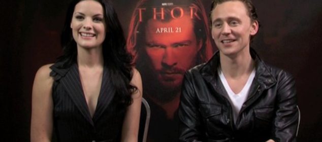 Jaimie Alexander and Tom Hiddleston on 'Thor'