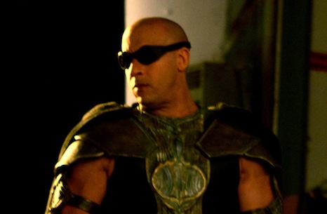 Vin Diesel on the set of RIDDICK