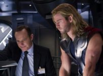 Agent Coulson and Thor in The Avengers