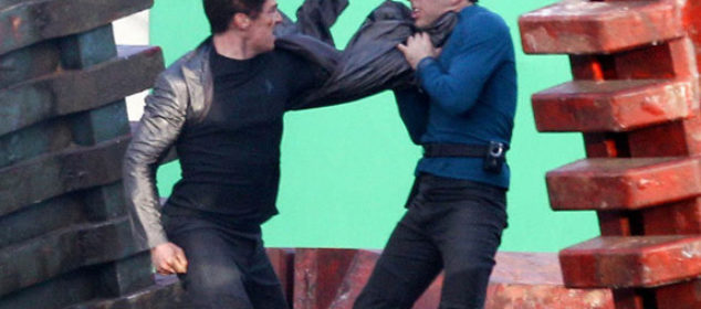 Star Trek 2 Set Photos - Benedict Cumberbatch and Zachary Qunito