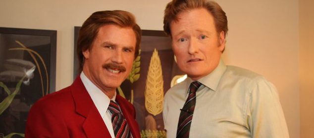 Ron Burgundy (Will Ferrell) and Conan O'Brien announce ANCHORMAN sequel