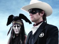 The Lone Ranger - Tonto (Johnny Depp) and John Reid (Armie Hammer)