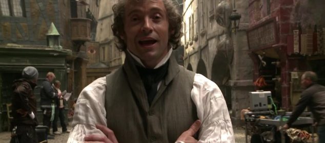 Hugh Jackman on the set of Les Misérables