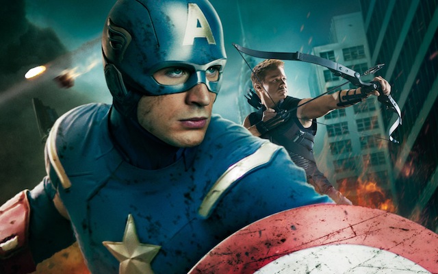 Captain America (Chris Evans) in THE AVENGERS film