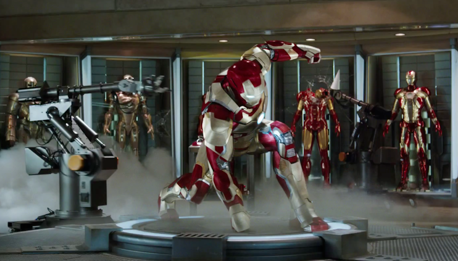 Iron Man 3 - Teaser - Iron Patriot and Mark VIII armour
