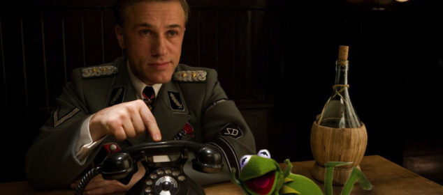 Christoph Waltz and Kermit in The Muppets Sequel