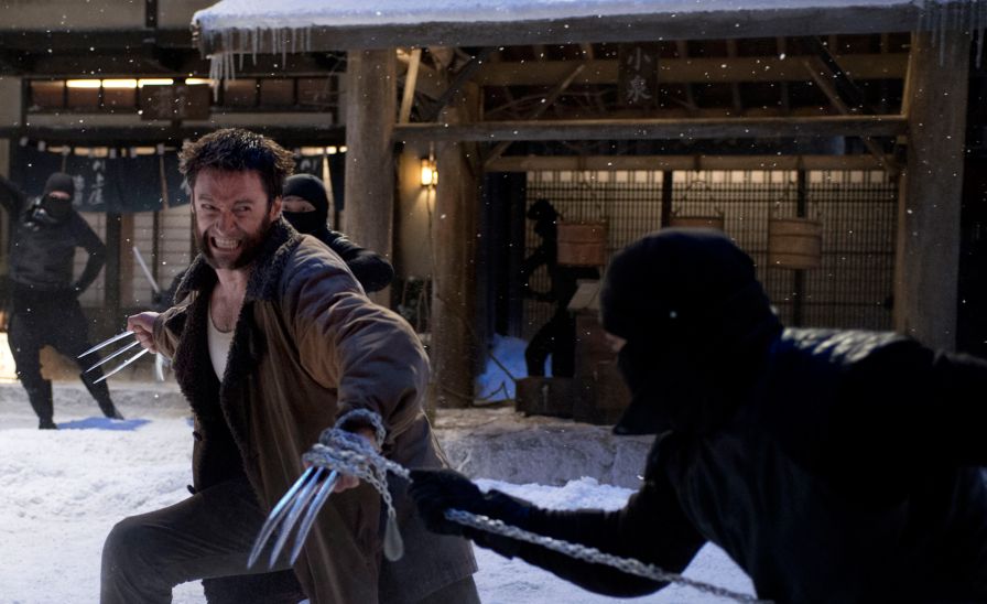 The Wolverine - Hugh Jackman fights some guys