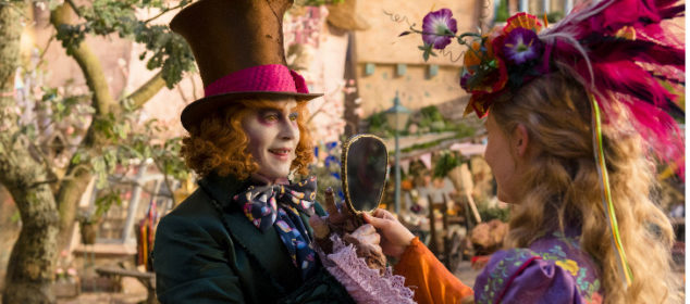 Alice Through the Looking Glass - The Mad Hatter (Johnny Depp ) and Alice (Mia Wasikowska)
