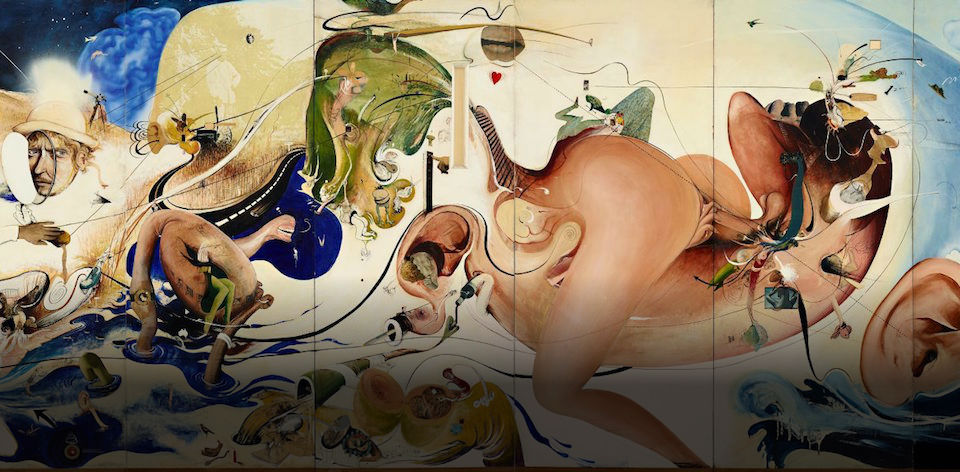 Brett Whiteley Alchemy 1972-1973 oil and mixed media on wood 205.8 x 1617 x 3.3 cm overall Art Gallery of New South Wales Purchased by the New South Wales State Government 1994, transferred to the Gallery 1998 © Wendy Whiteley