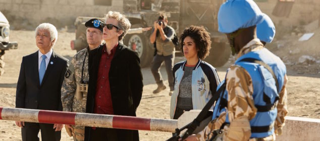 Programme Name: Doctor Who S10 - TX: 27/05/2017 - Episode: The Pyramid At The end Of The World (No. 7) - Picture Shows: Secretary General (TOGO IGAWA), The Commander (NIGEL HASTINGS), The Doctor (PETER CAPALDI), Bill (PEARL MACKIE) - (C) BBC/BBC Worldwide - Photographer: Simon Ridgway