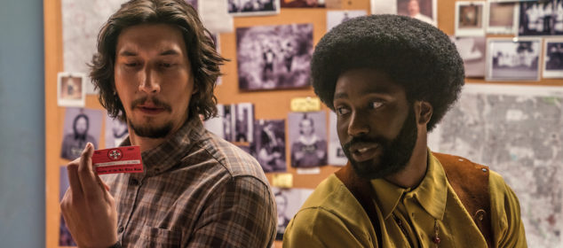 4117_D025_13343_R_CROP Adam Driver stars as Flip Zimmerman and John David Washington as Ron Stallworth in Spike Lee’s BlacKkKLansman, a Focus Features release. Credit: David Lee / Focus Features