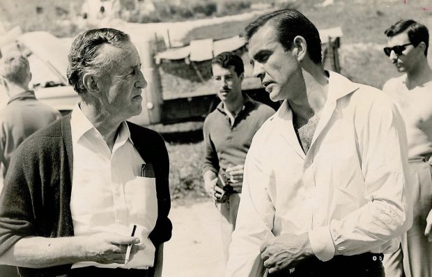 Ian Fleming meets James Bond (Sean Connery) on the set of From Russia with Love