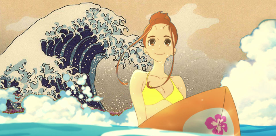 Ride Your Wave (きみと、波にのれたら) x Hokusai