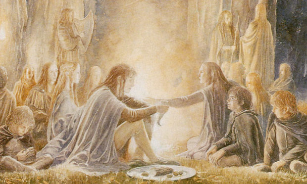 Detail from Alan Lee's illustrations from The Fellowship of the Ring