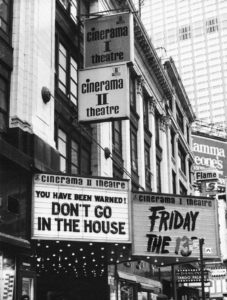 Cinema marquee for Friday the 13th in 1980. Source: Horror News Network