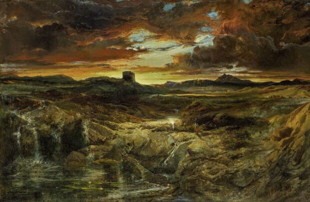 Childe Roland to the Dark Tower Came painted by Thomas Moran in 1859.