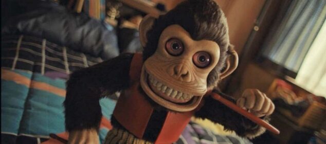 The drumming monkey from The Monkey (2025)