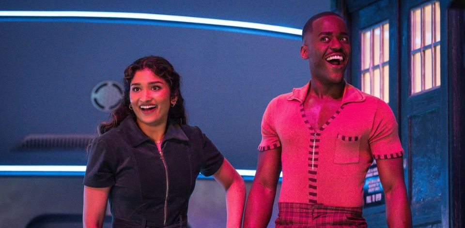 Doctor Who - Season Two - Ncuti Gatwa and Varada Sethu as Belinda Chandra and The Doctor