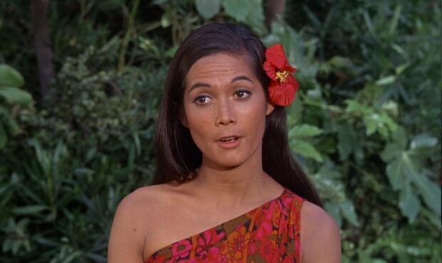 Nancy Kwan as Wednesday, a stereotyped island inhabitant in Disney’s Lt. Robin Crusoe, USN (1966).