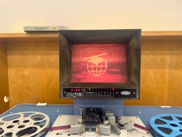 A Steenbeck playing a 16mm Disney educational film